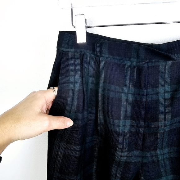 Talbots Petites High Rise Wool Plaid Pleated Pants - Picture 7 of 11